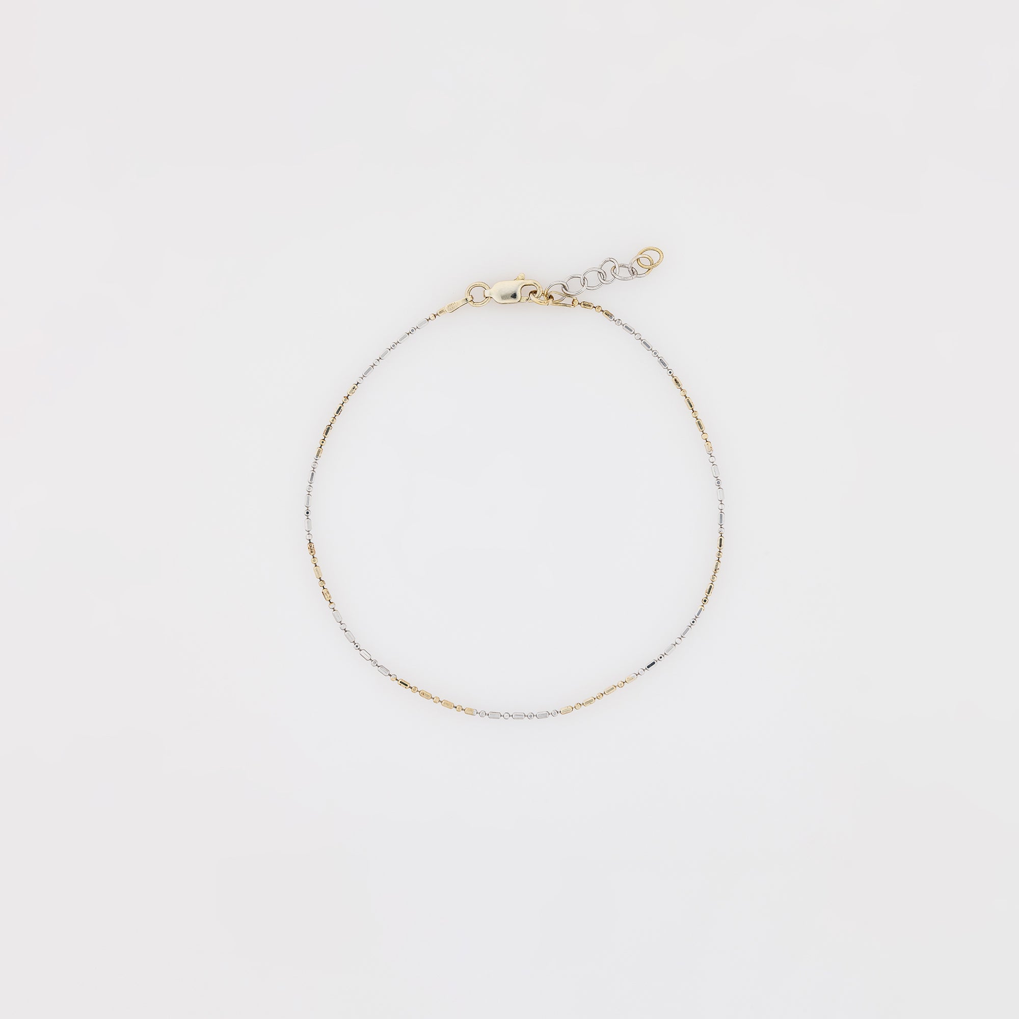 Two-Tone Dot Dash Chain Anklet