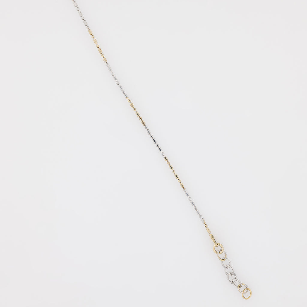 Two-Tone Dot Dash Chain Anklet