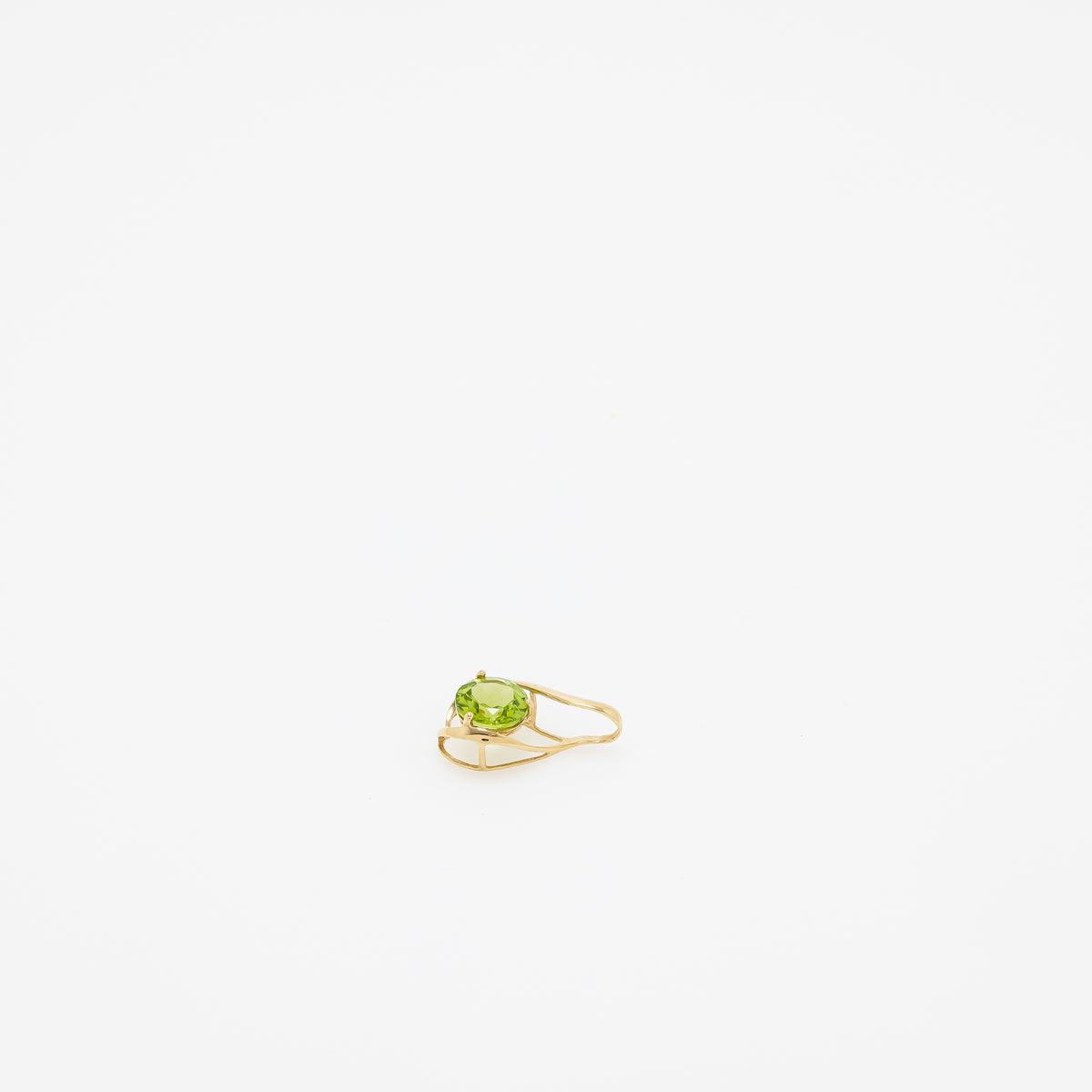 Paul Peridot Teardrop Pendant in 14k Yellow Gold