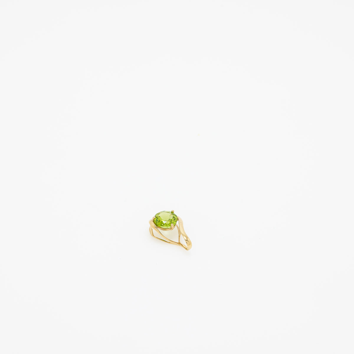 Paul Peridot Teardrop Pendant in 14k Yellow Gold