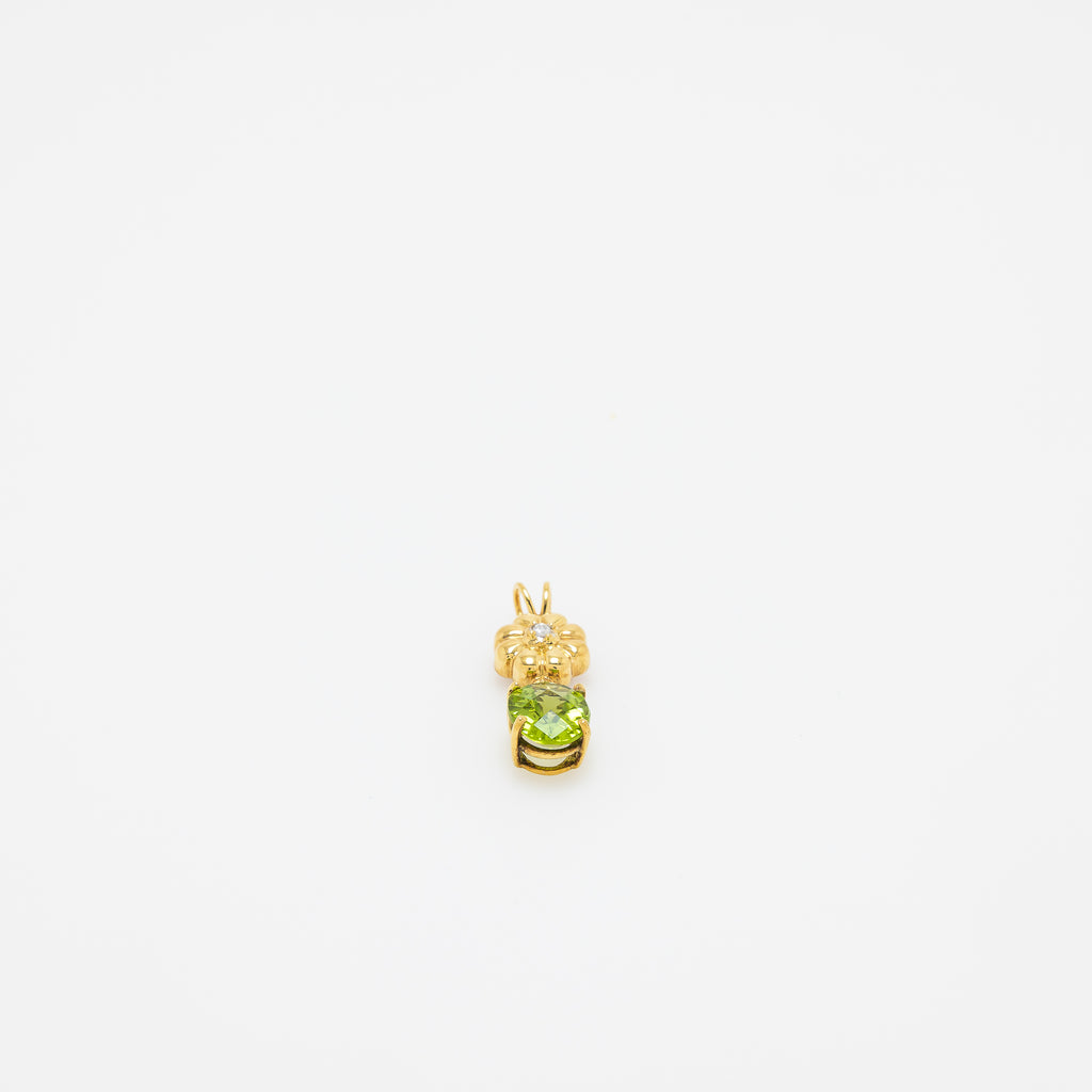 Vivian Peridot Dangling Flower Pendant