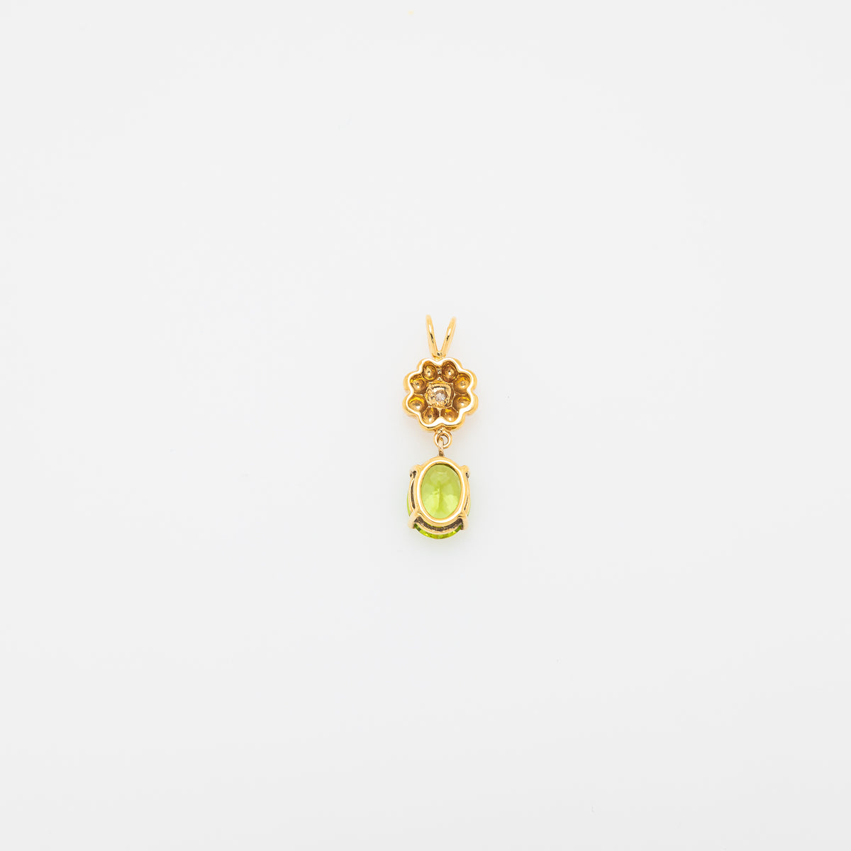 Vivian Peridot Dangling Flower Pendant