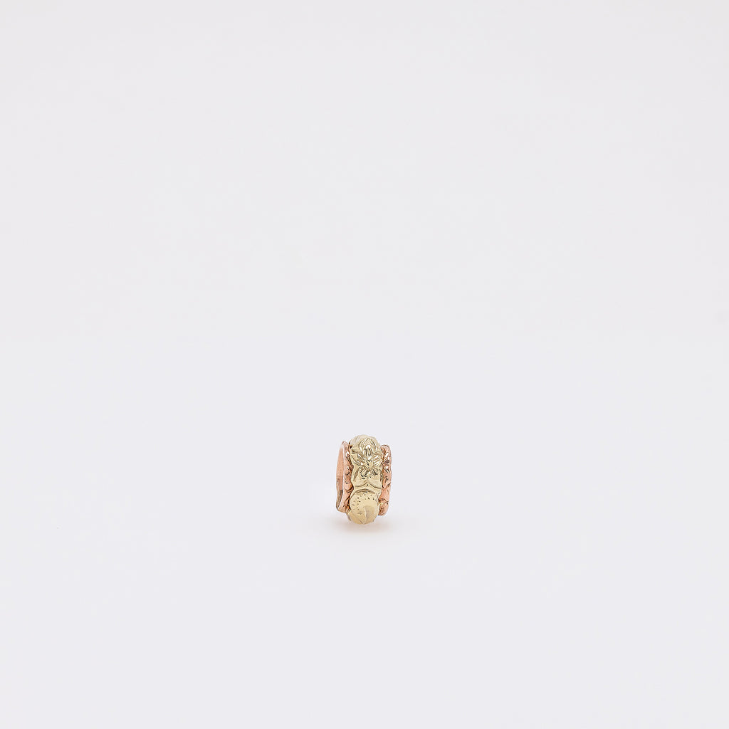 Small Green Gold + Rose Gold Hawaiian Heritage Scroll Barrel