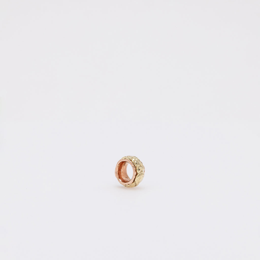 Small Green Gold + Rose Gold Hawaiian Heritage Scroll Barrel