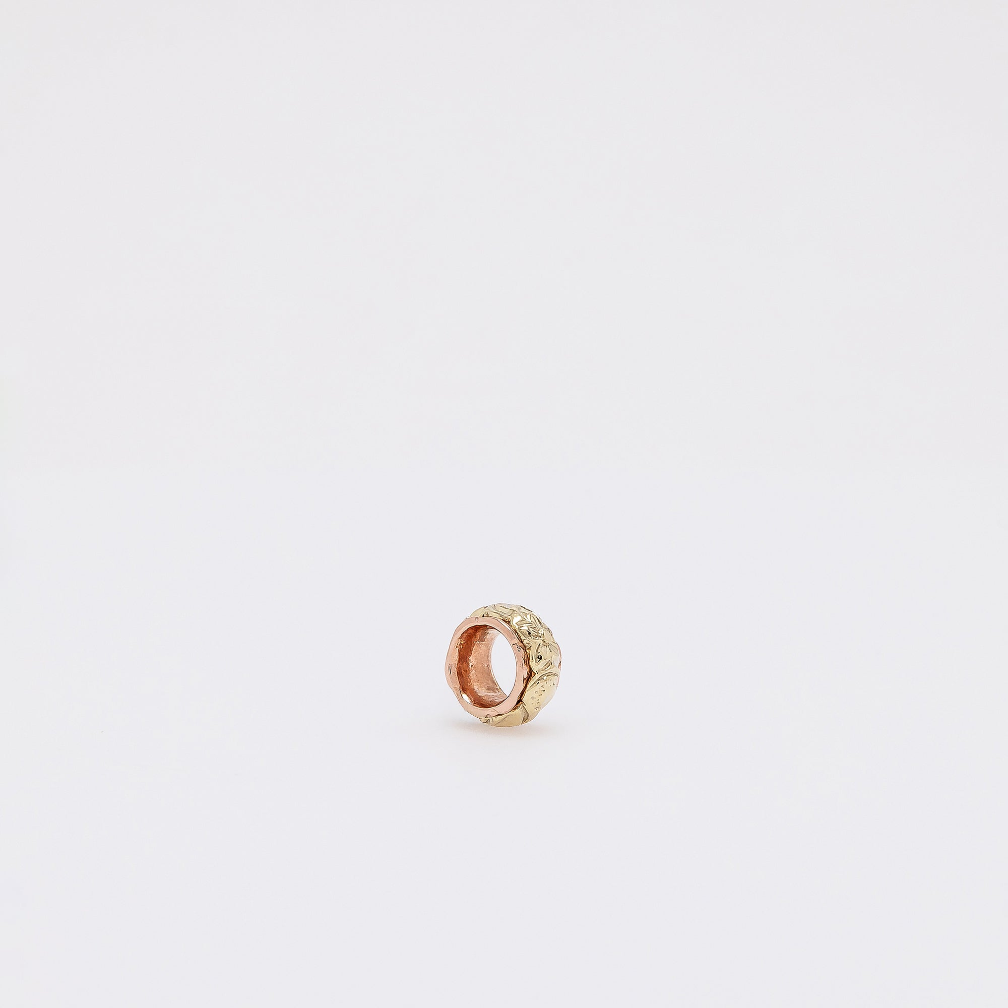 Small Green Gold + Rose Gold Hawaiian Heritage Scroll Barrel
