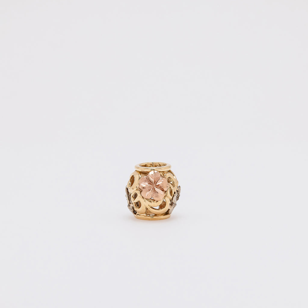 Plumeria Cutout Barrel Pendant