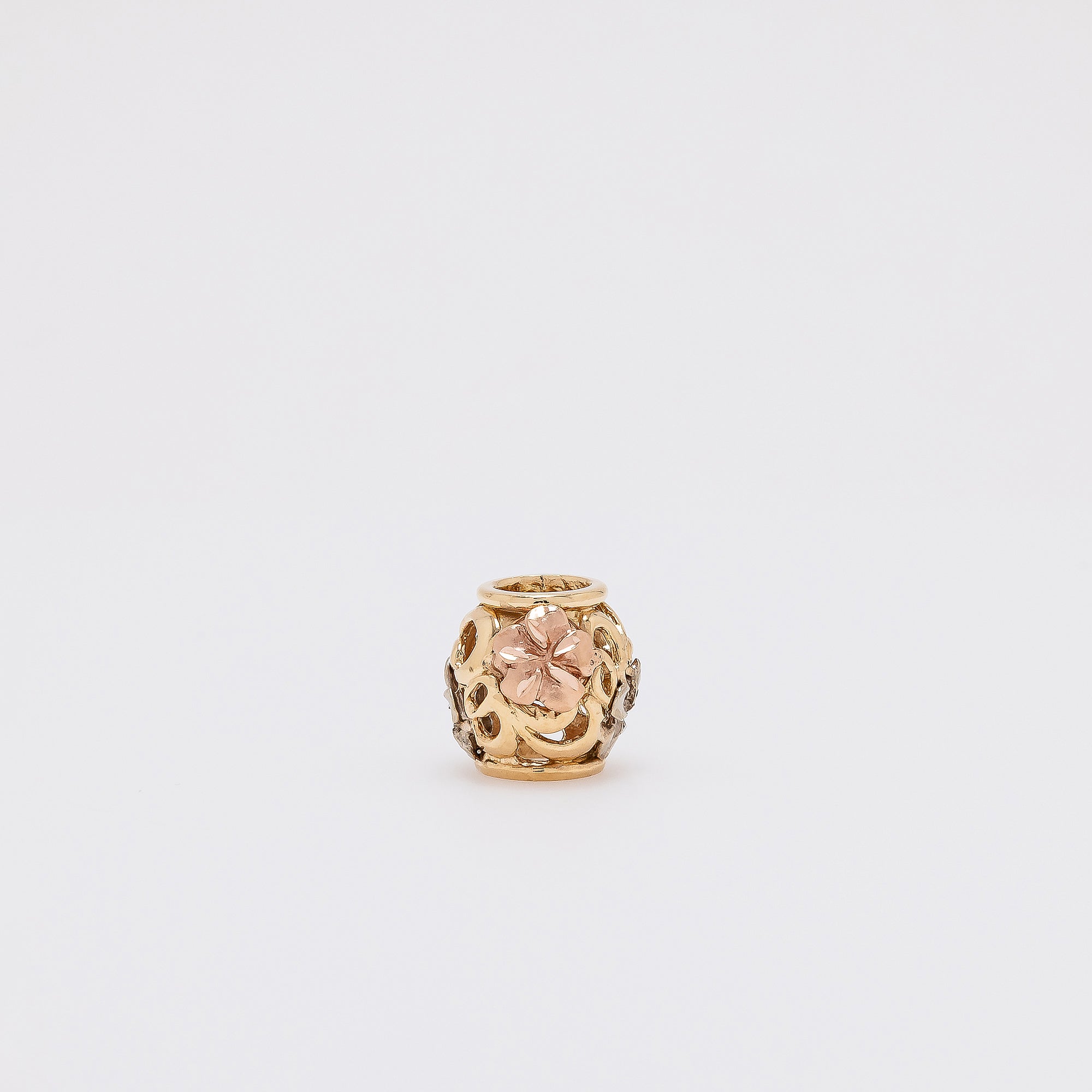 Plumeria Cutout Barrel Pendant