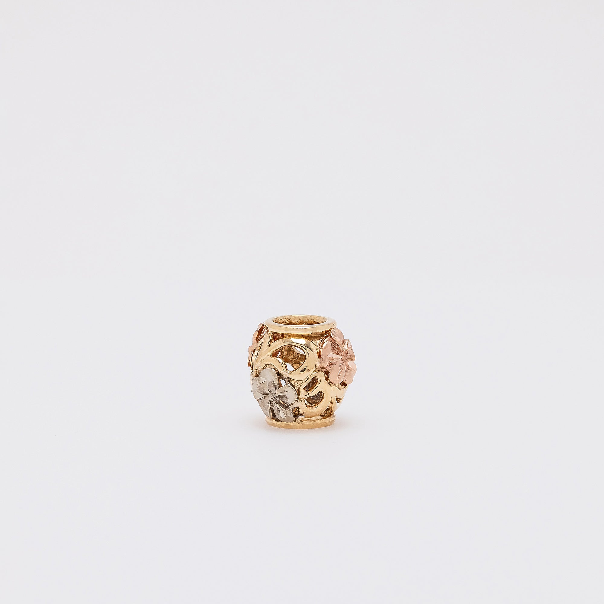 Plumeria Cutout Barrel Pendant