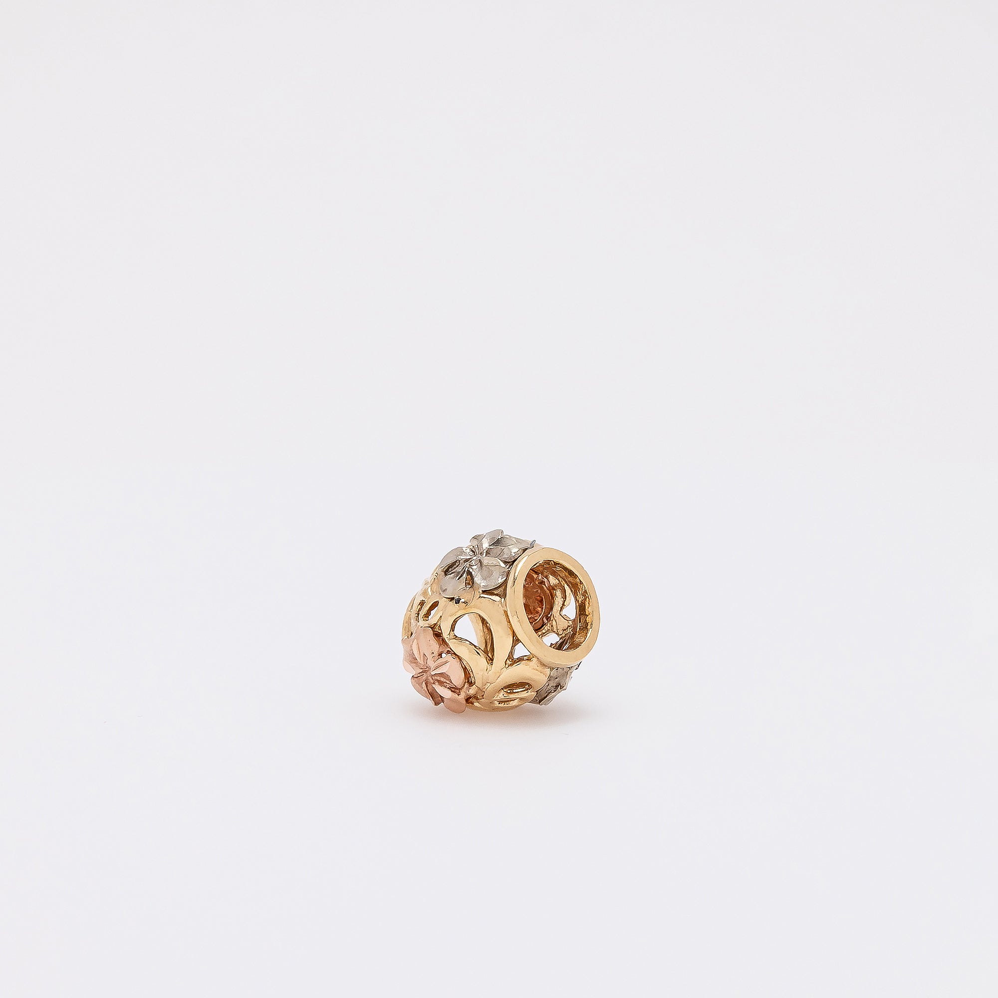 Plumeria Cutout Barrel Pendant