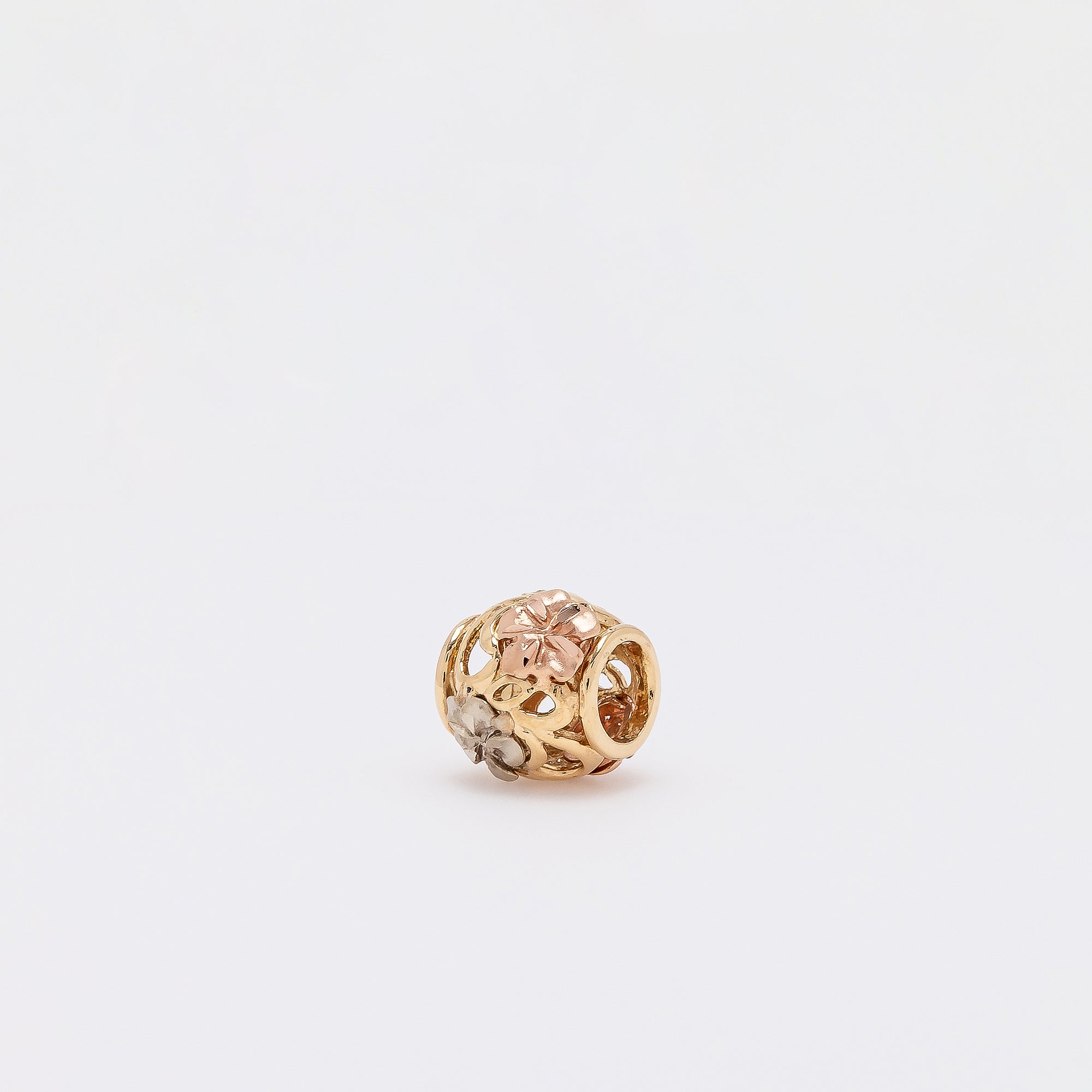 Plumeria Cutout Barrel Pendant