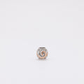 Scroll Barrel Pendant in Rose Gold Silver