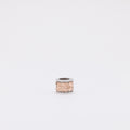 Maile Leaf Barrel Pendant in Rose Gold Silver
