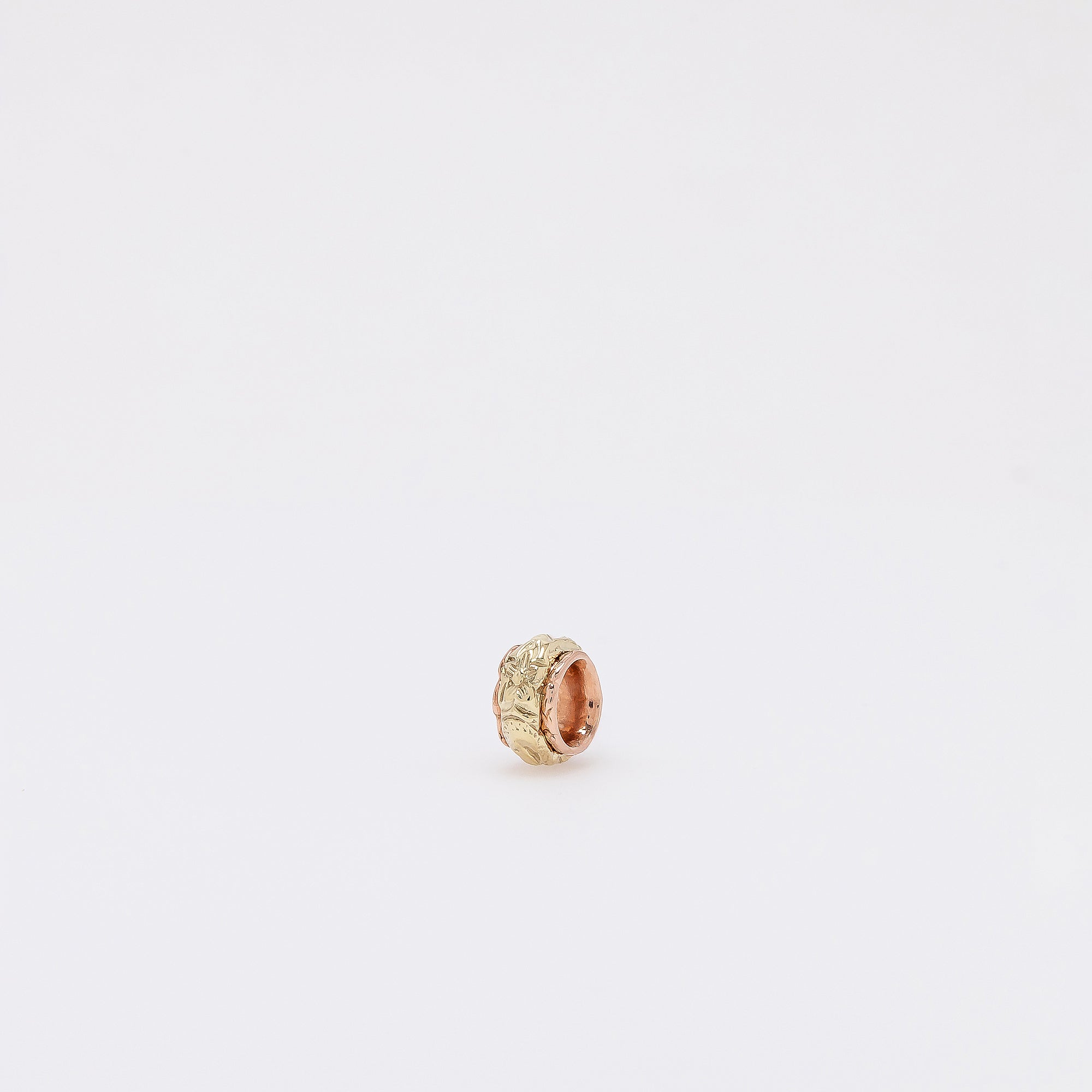 Small Green Gold + Rose Gold Hawaiian Heritage Scroll Barrel