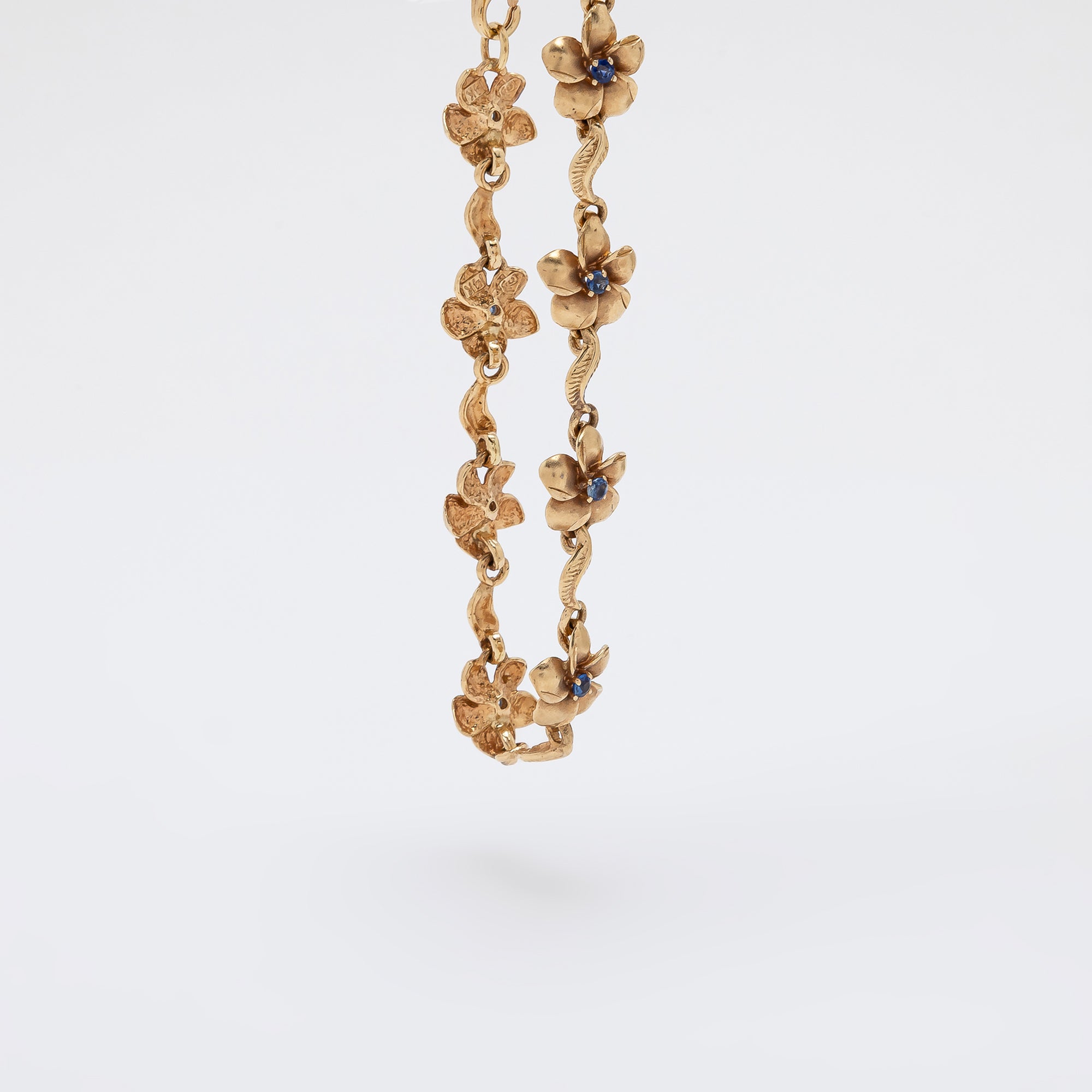 Sapphires Plumeria Bracelet