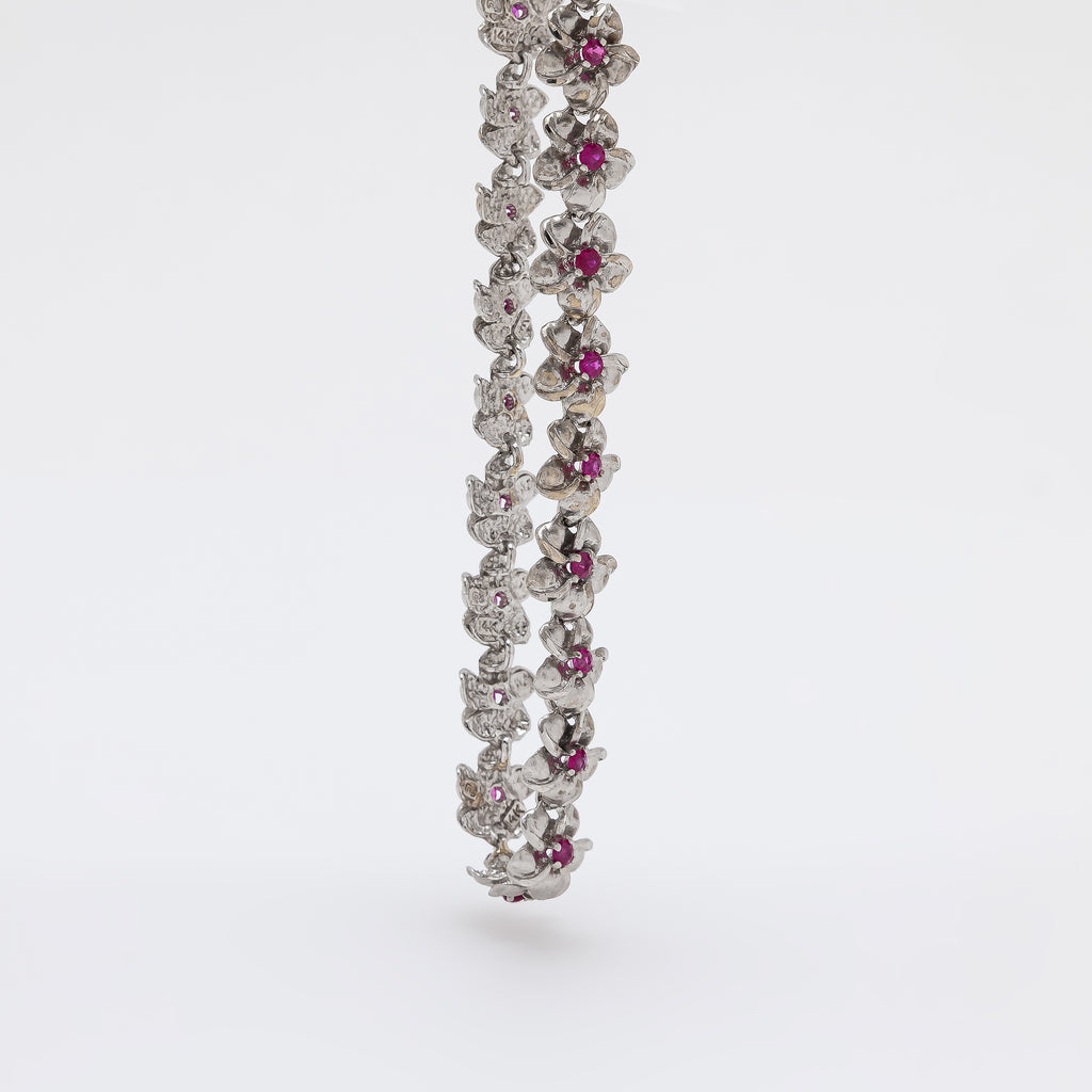 Ruby Plumeria Bracelet
