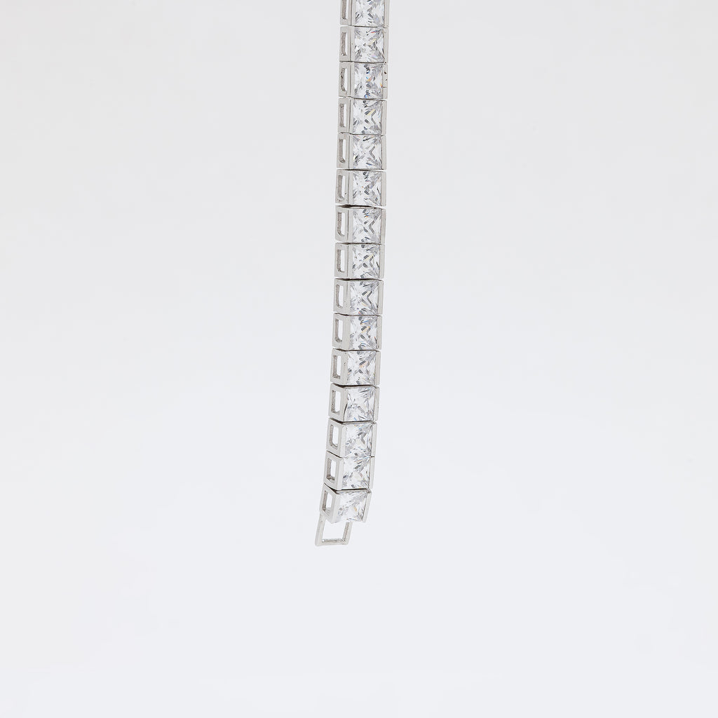 4mm Cube CZ Tennis Bracelet