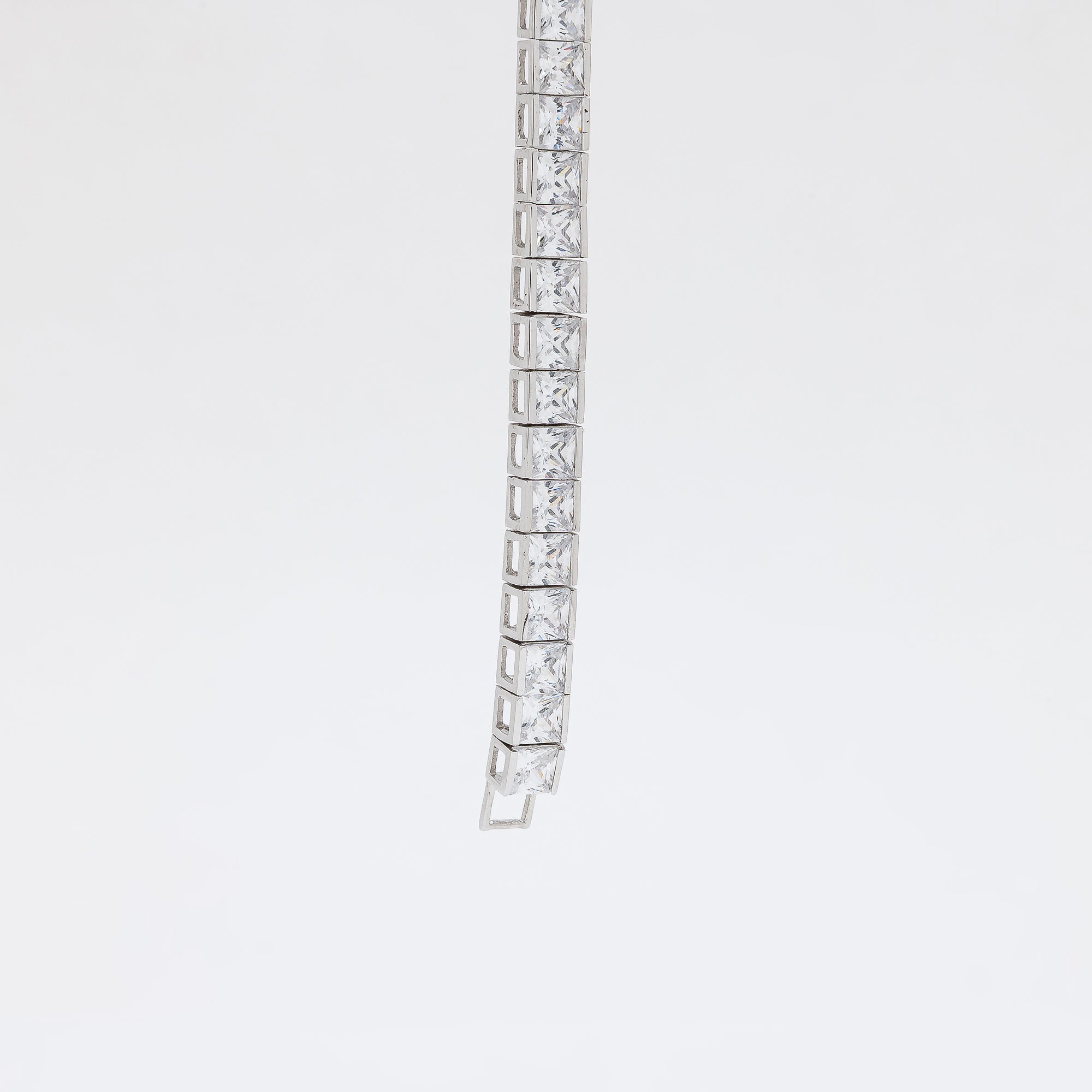 4mm Cube CZ Tennis Bracelet