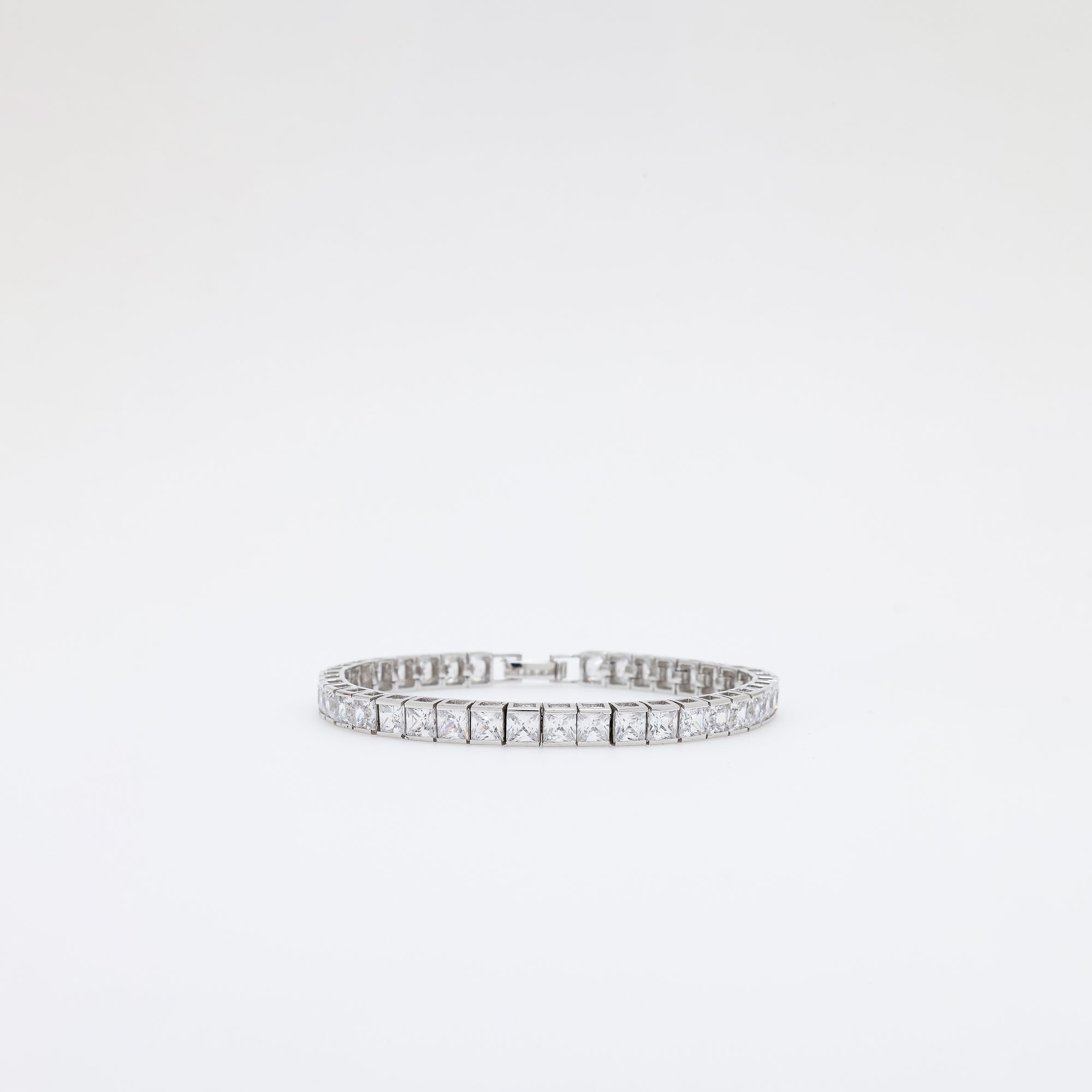 4mm Cube CZ Tennis Bracelet