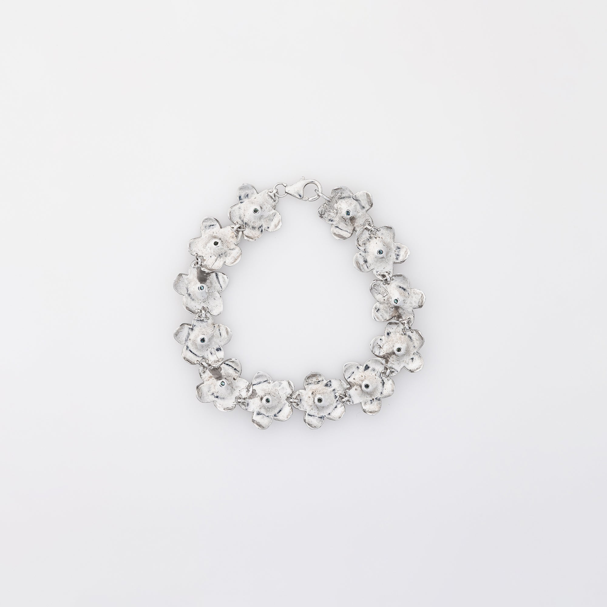Blue Diamond Plumeria Bracelet