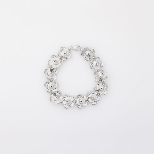 Blue Diamond Plumeria Bracelet