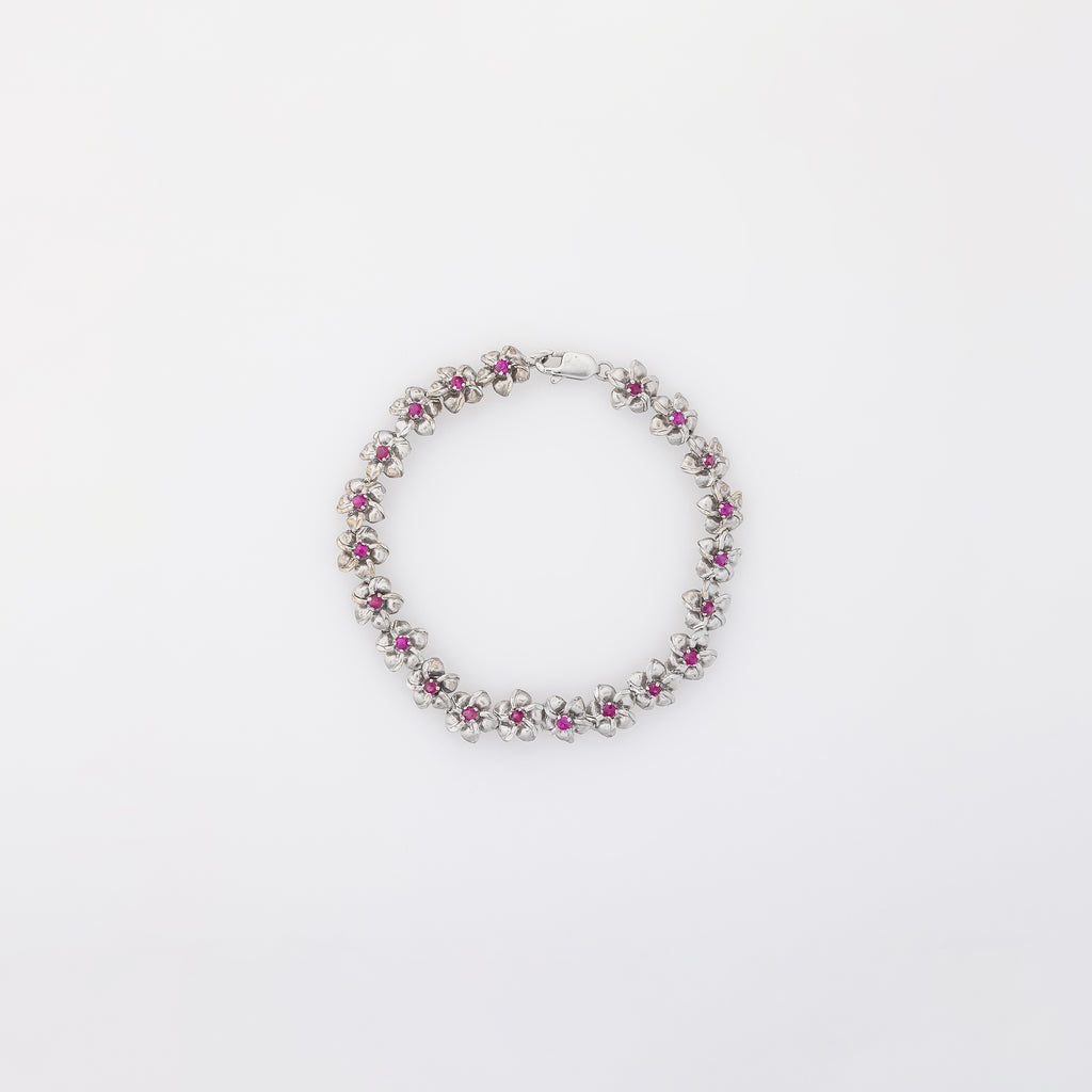Ruby Plumeria Bracelet