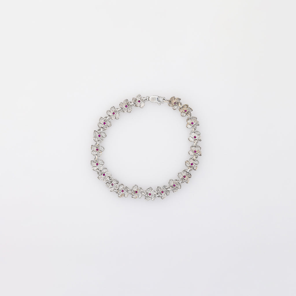 Ruby Plumeria Bracelet