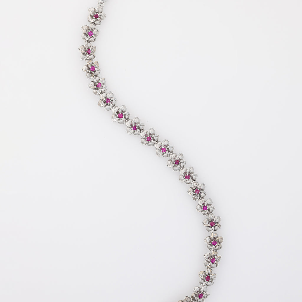 Ruby Plumeria Bracelet