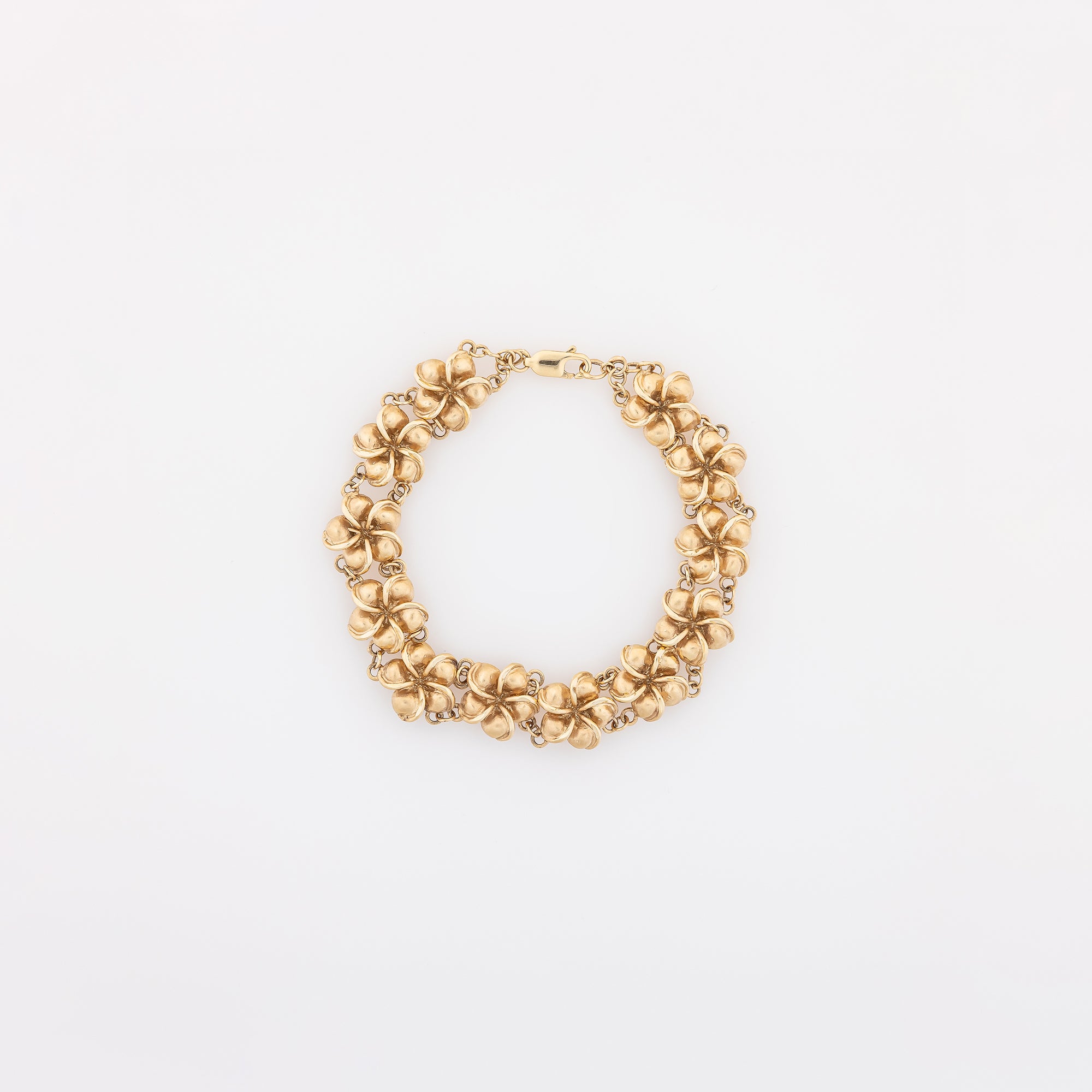Chunky Plumeria Link Bracelet