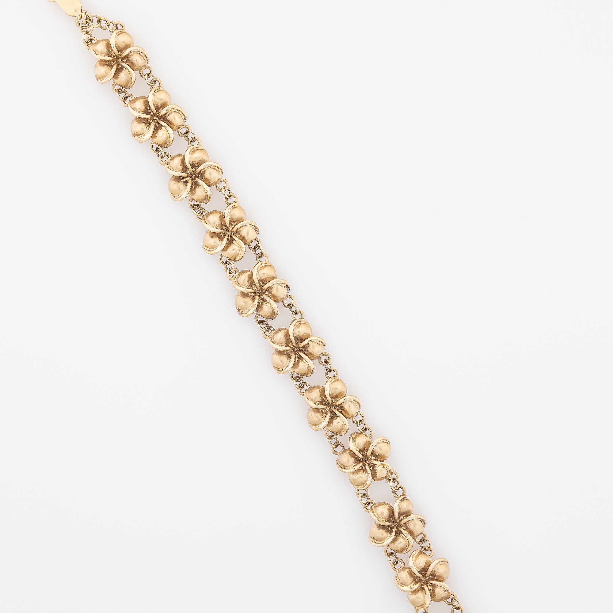Chunky Plumeria Link Bracelet