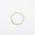Old English Scroll + Four Leaf Clover Bracelet