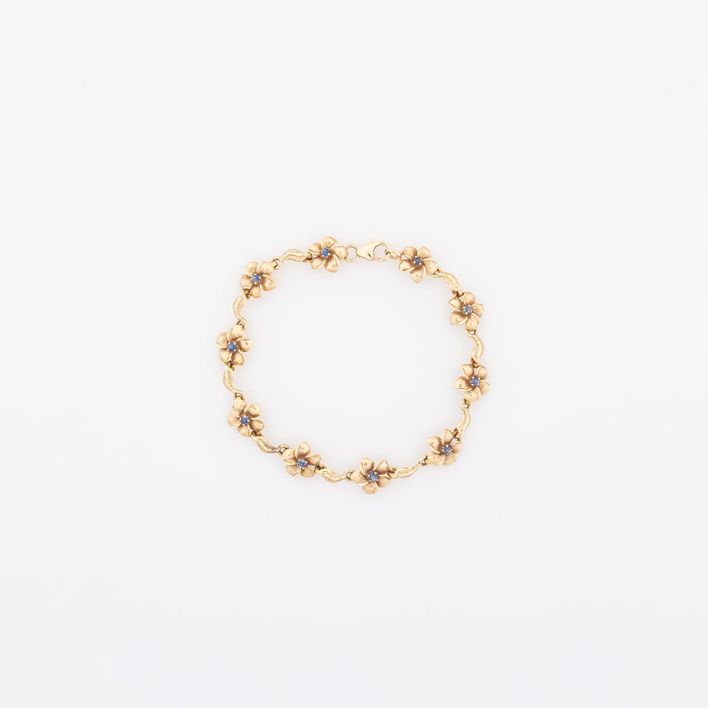Sapphires Plumeria Bracelet