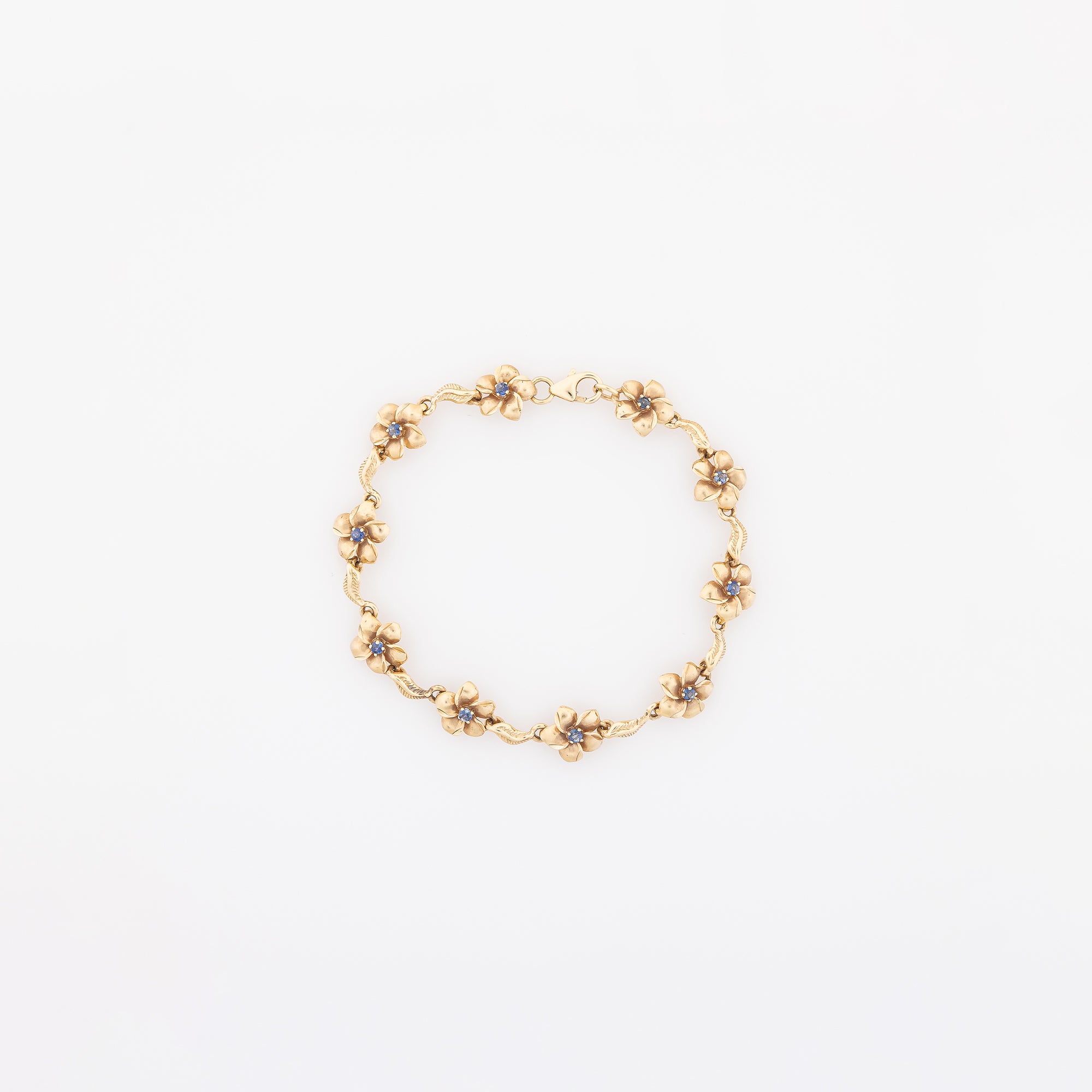 Sapphires Plumeria Bracelet