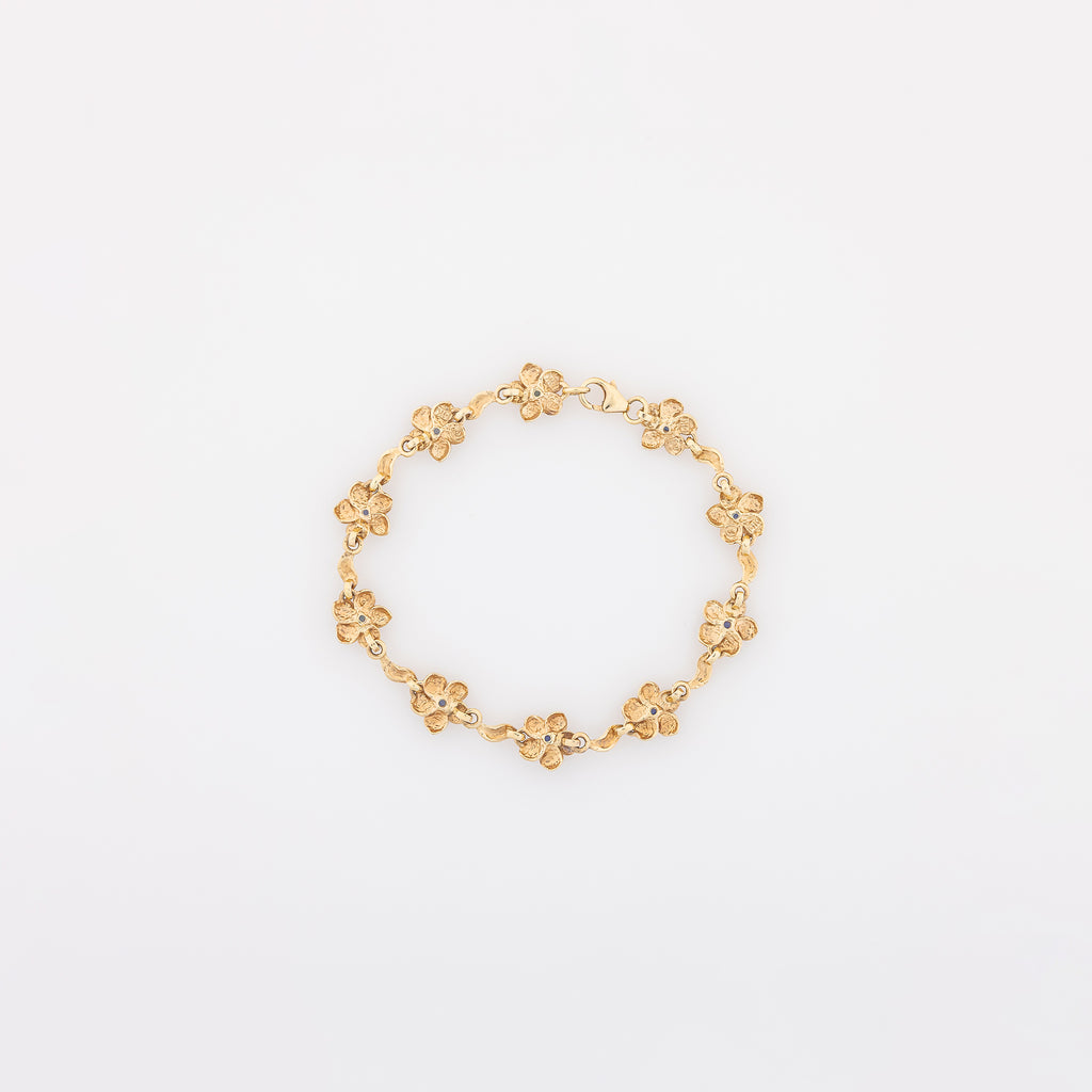 Sapphires Plumeria Bracelet