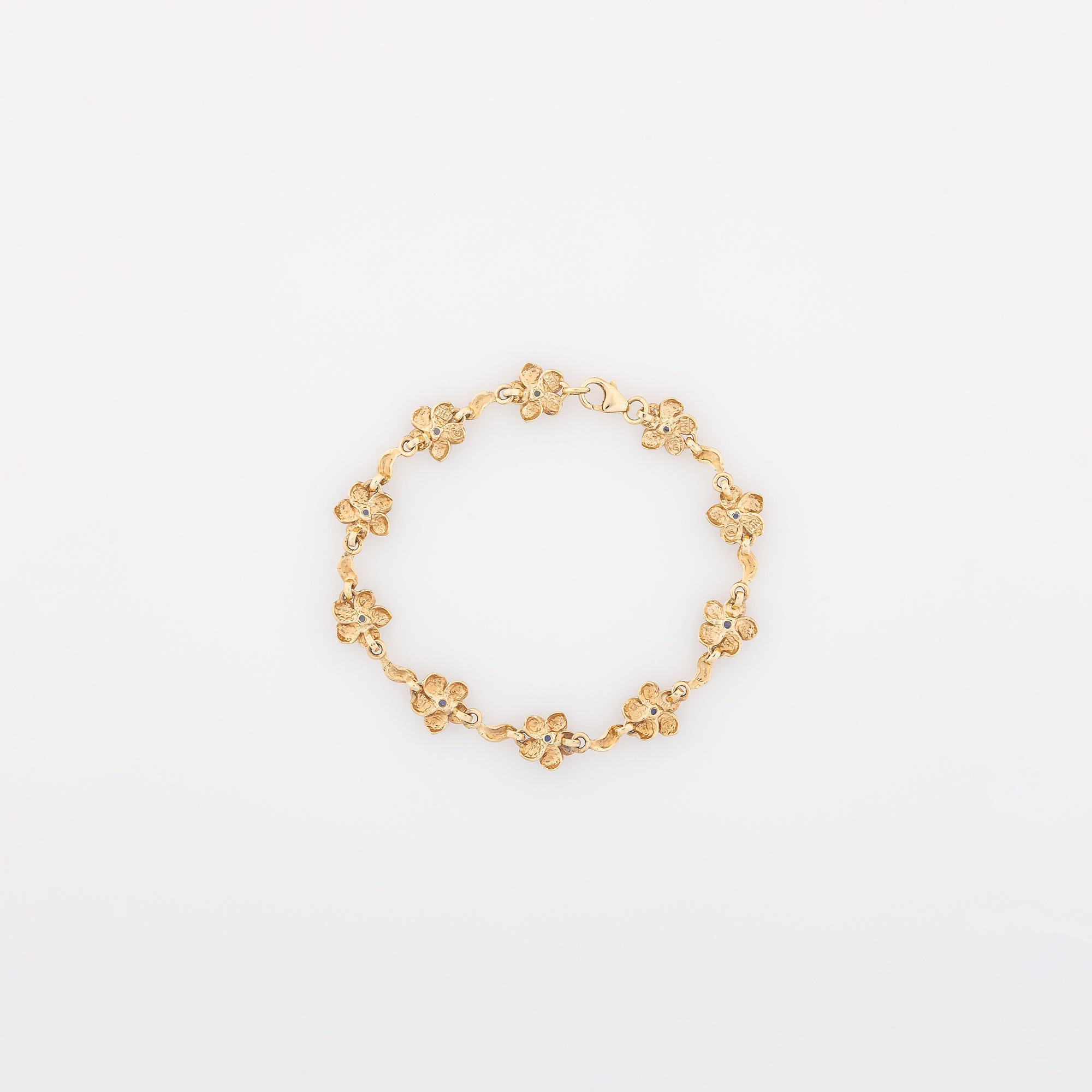 Sapphires Plumeria Bracelet