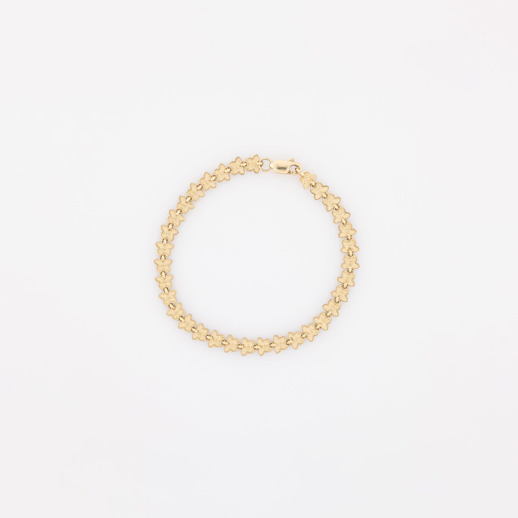 Pointed Petals Plumeria Bracelet in Yellow Gold