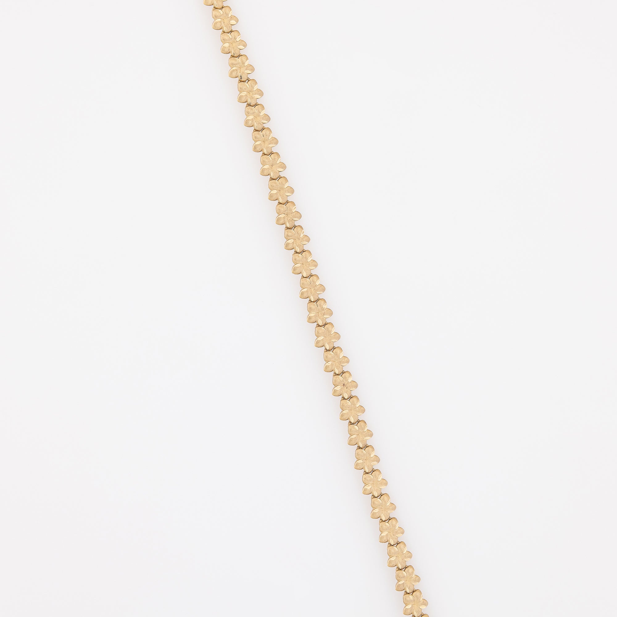 Pointed Petals Plumeria Bracelet in Yellow Gold