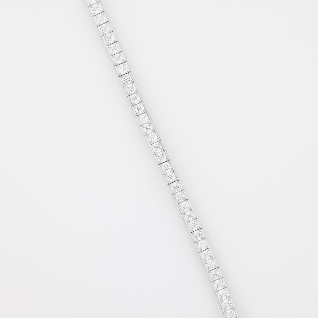4mm Cube CZ Tennis Bracelet