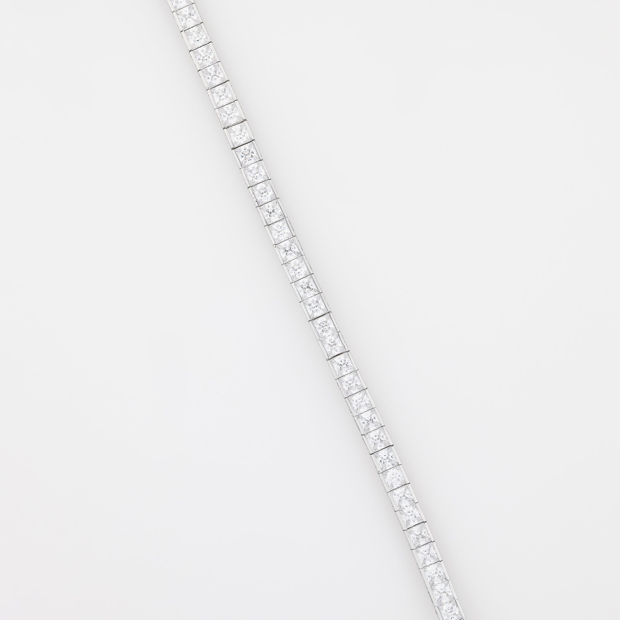 4mm Cube CZ Tennis Bracelet