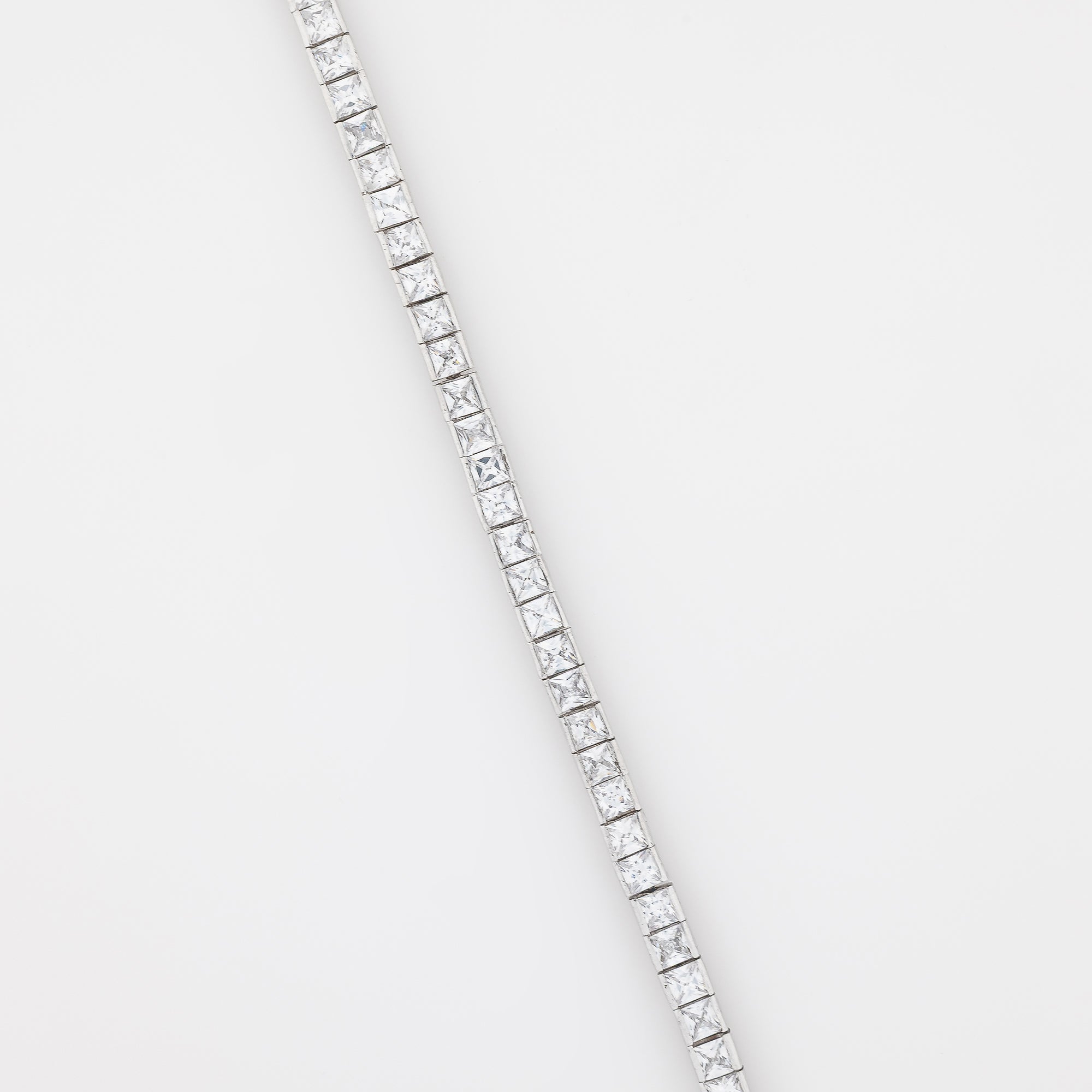 4mm Cube CZ Tennis Bracelet