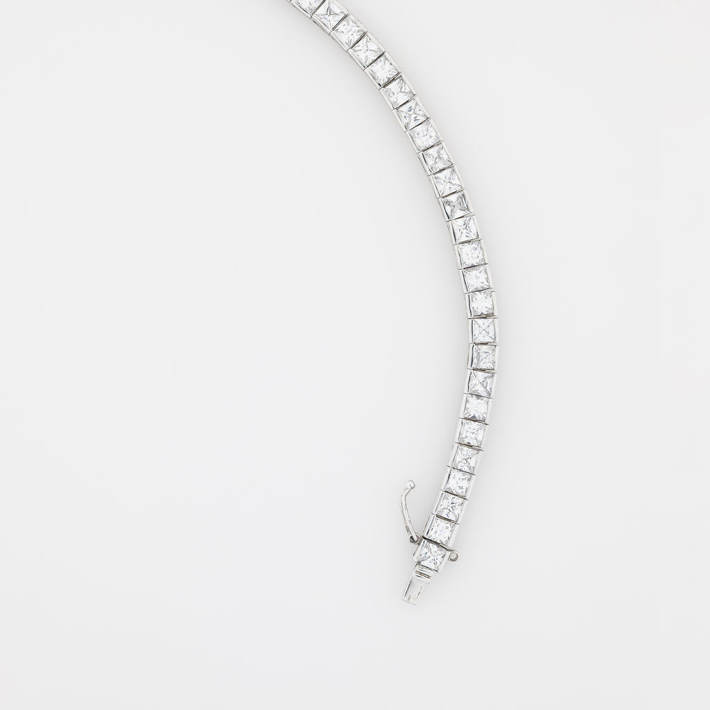 5mm Cube CZ Tennis Bracelet Ver.2
