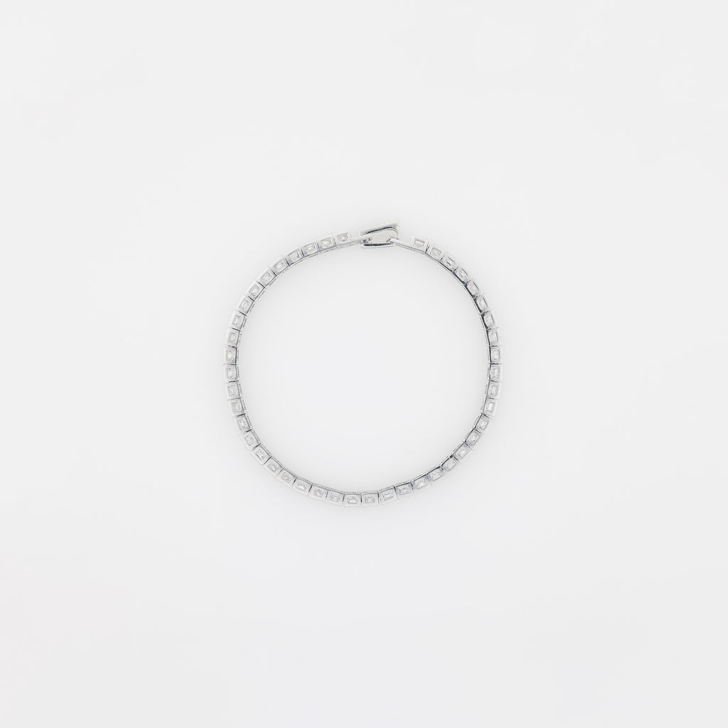 4mm Cube CZ Tennis Bracelet