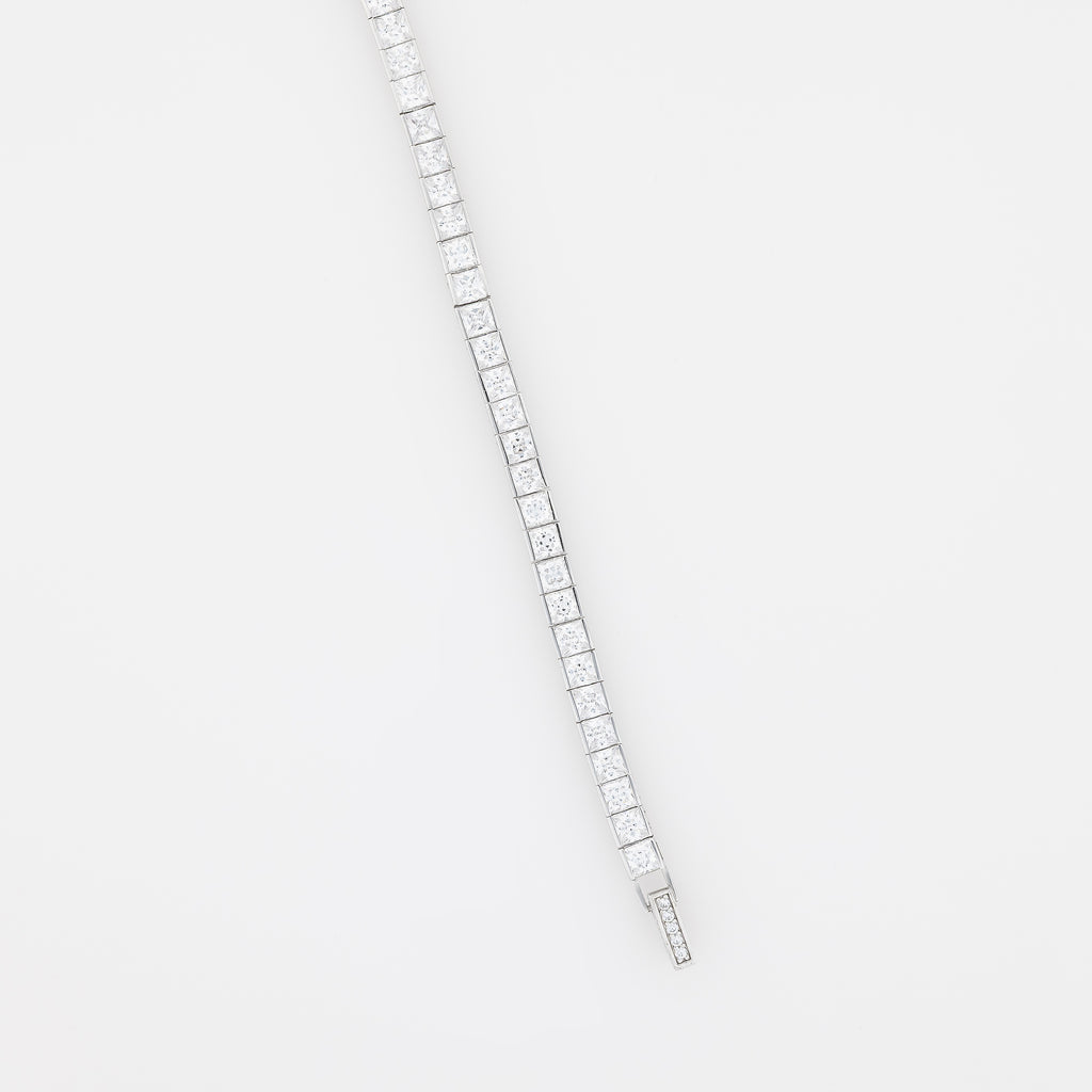 4mm Cube CZ Tennis Bracelet