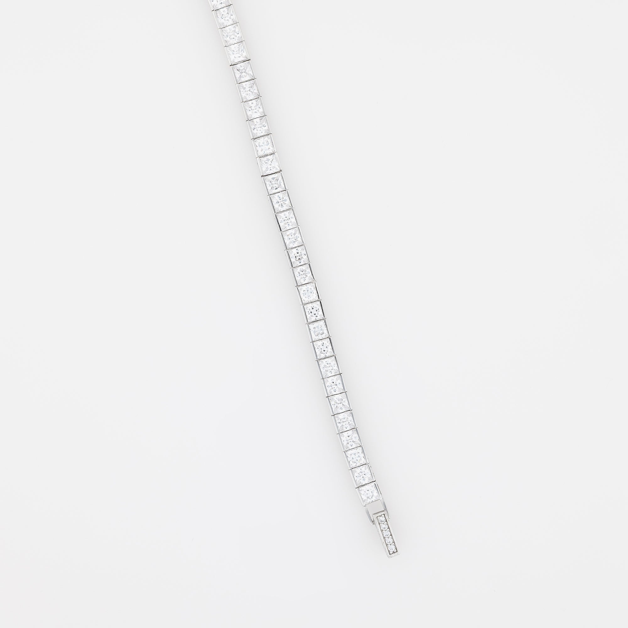 4mm Cube CZ Tennis Bracelet