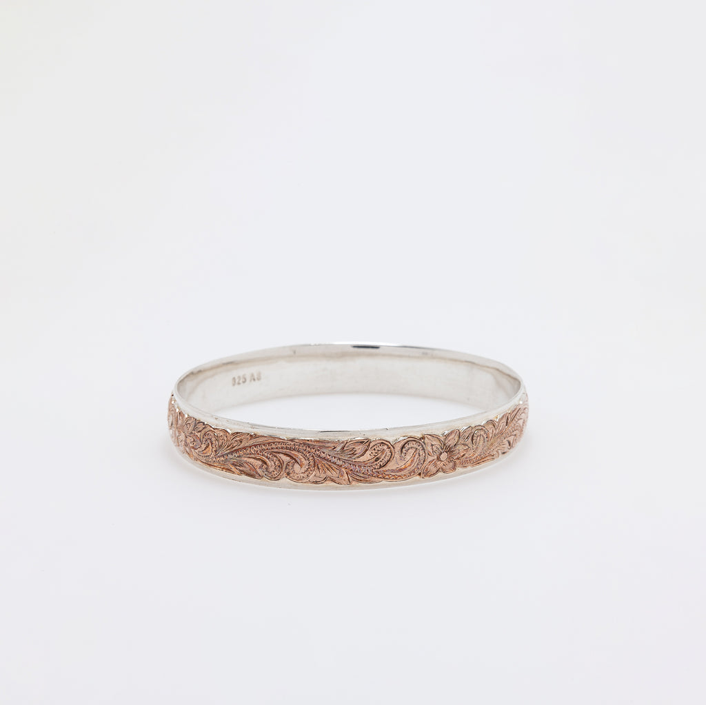Rose-Gold Plated Traditional Hawaiian Heirloom Bangle