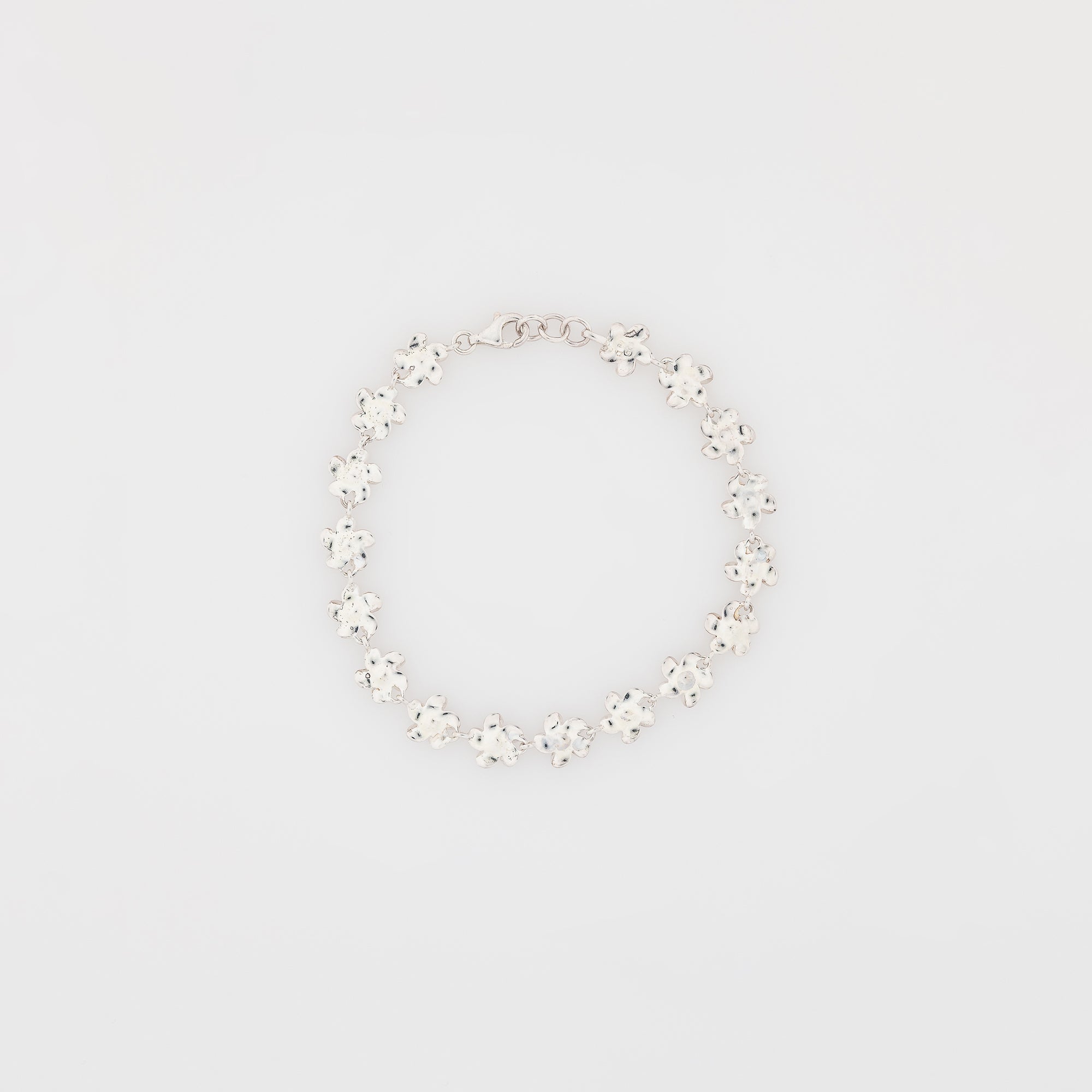 Pink CZ Plumeria Bracelet