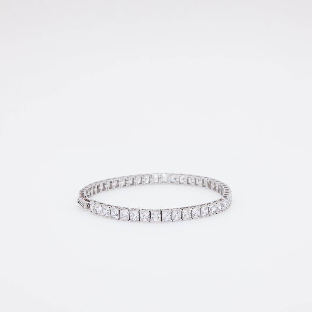 4mm Cube CZ Tennis Bracelet