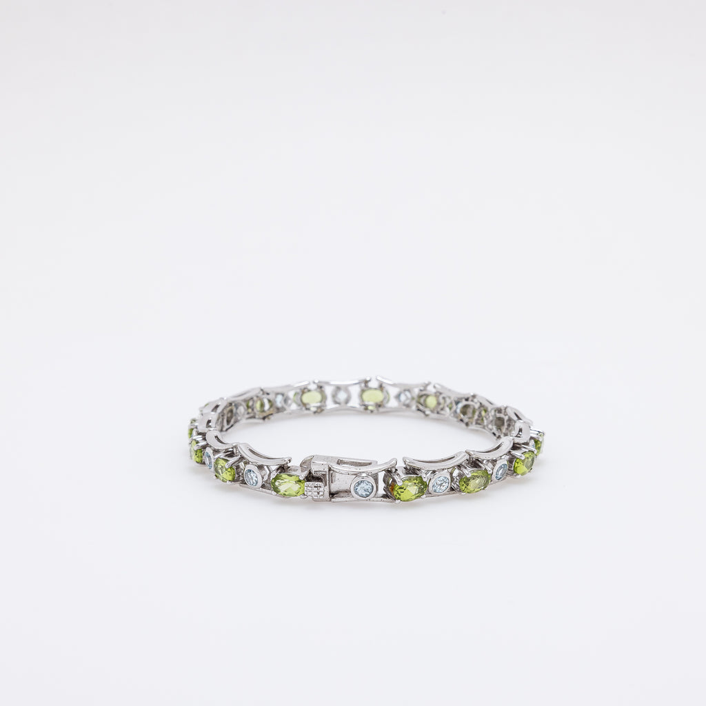 Green + Blue CZ Bracelet
