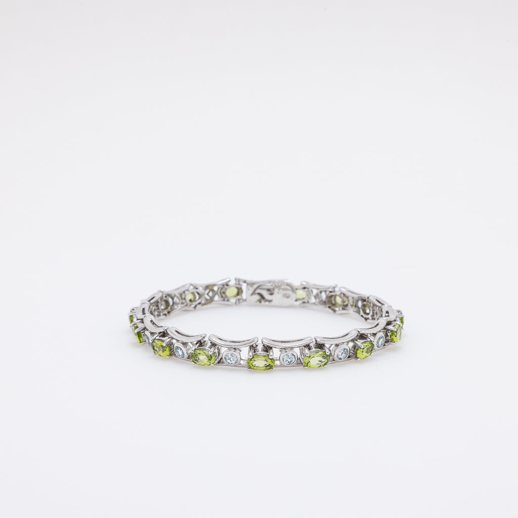 Green + Blue CZ Bracelet