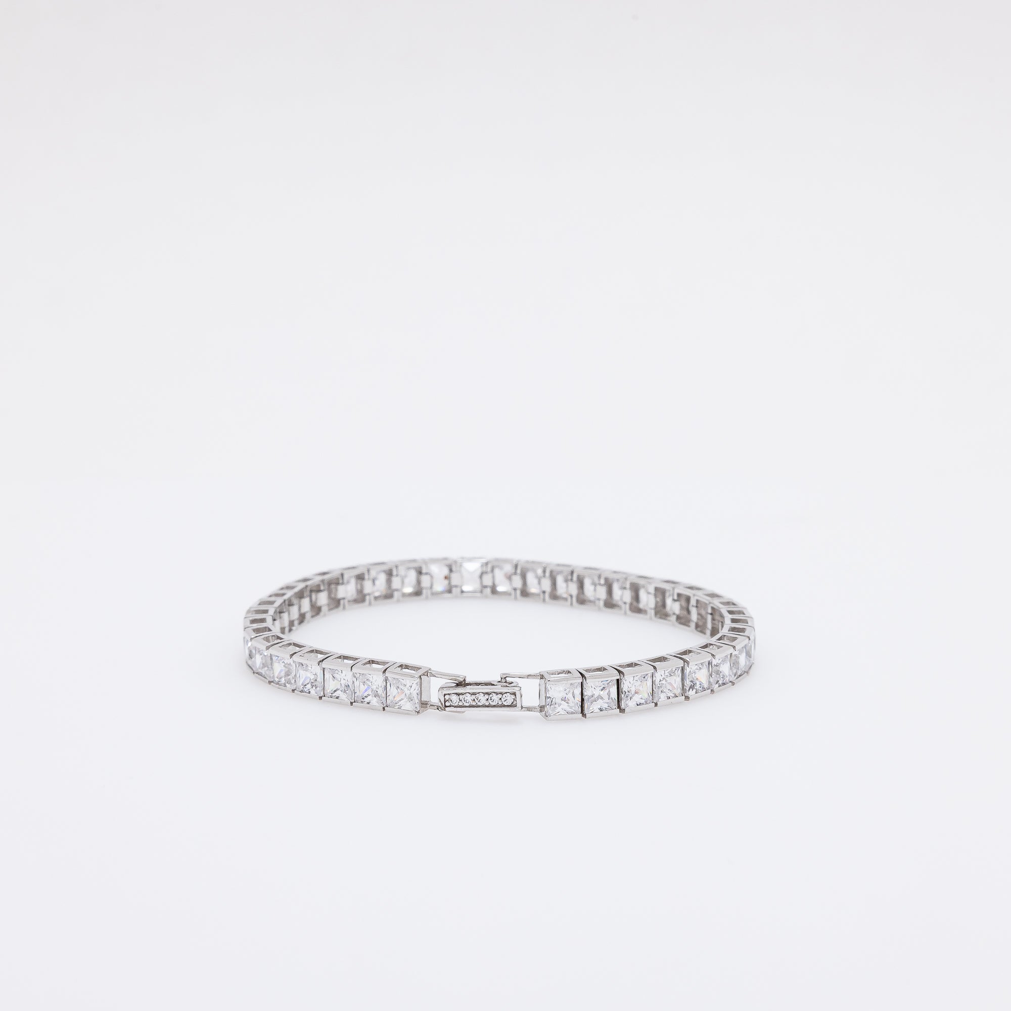 4mm Cube CZ Tennis Bracelet
