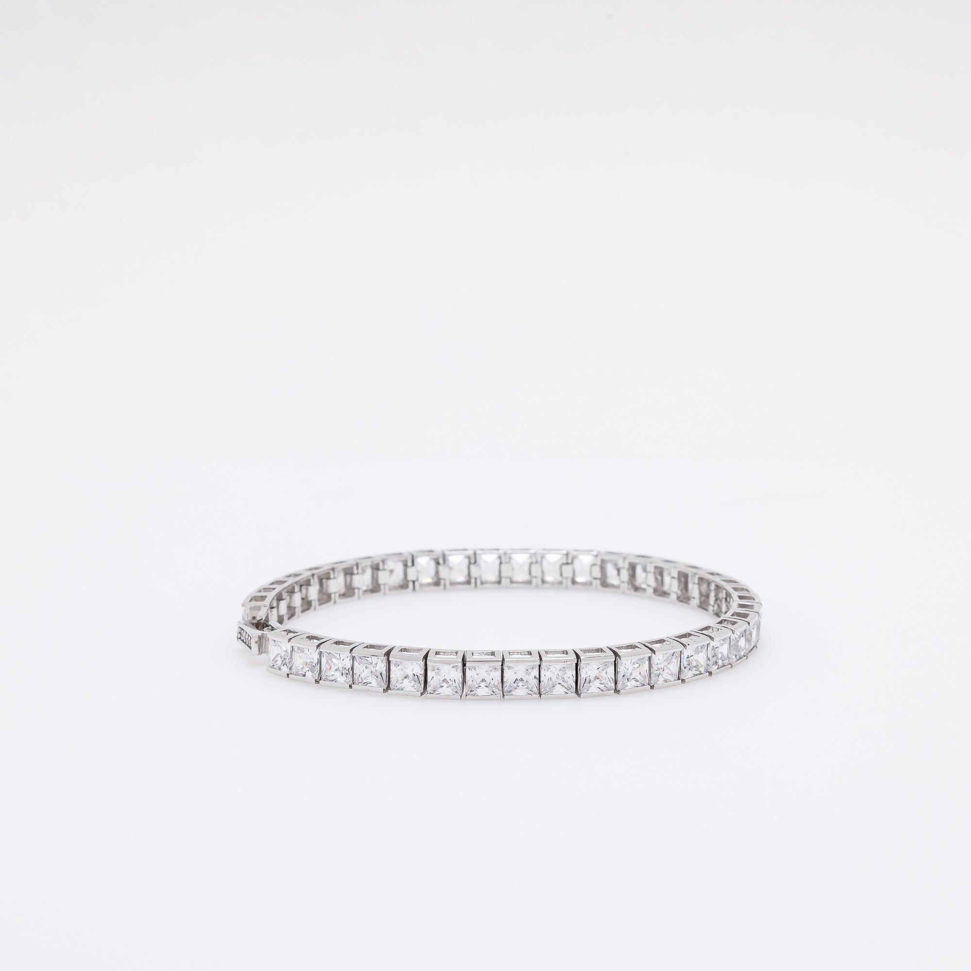 4mm Cube CZ Tennis Bracelet